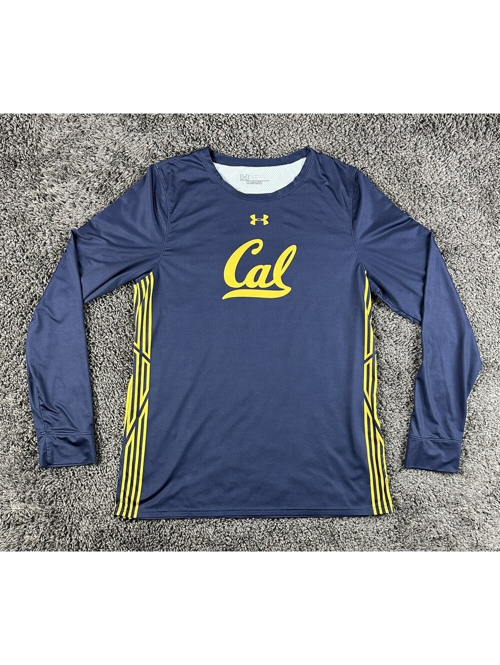 Under Armour Cal Golden Bears Long Sleeve Shirt Mens M Navy Blue Football #35